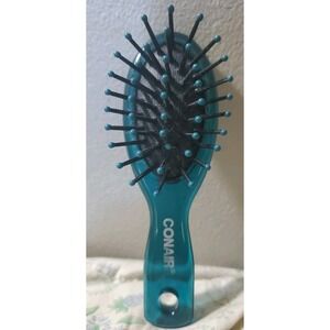 Conair Y2K Small‎ Travel Mini Brush Teal Plastic 4.5"